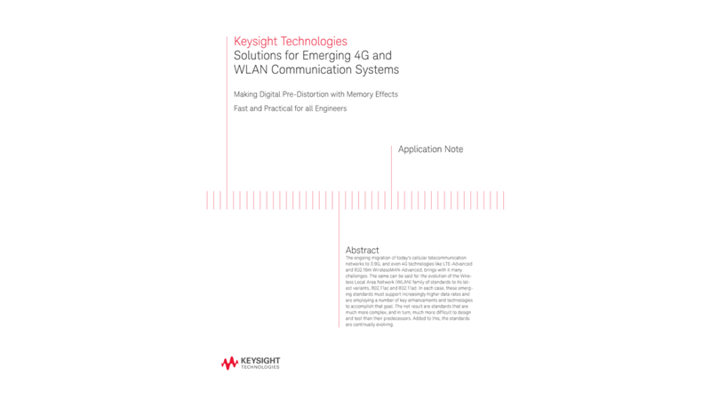 Solutions for Emerging 4G and WLAN Communications Systems